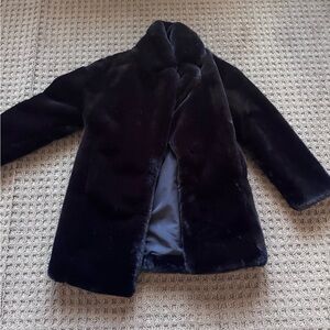 Zara black faux fur jacket